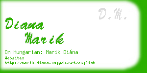 diana marik business card
